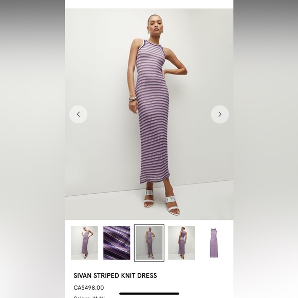 Designer Veronica beard dress maxi stripes summer - Picture 3 of 7